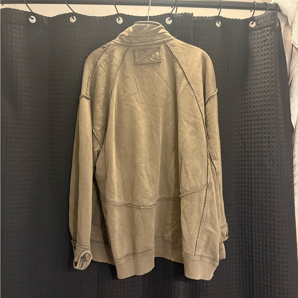 Free People We The Free Home Office Cardi XS Color: Officer Brown NWT - Picture 6 of 7